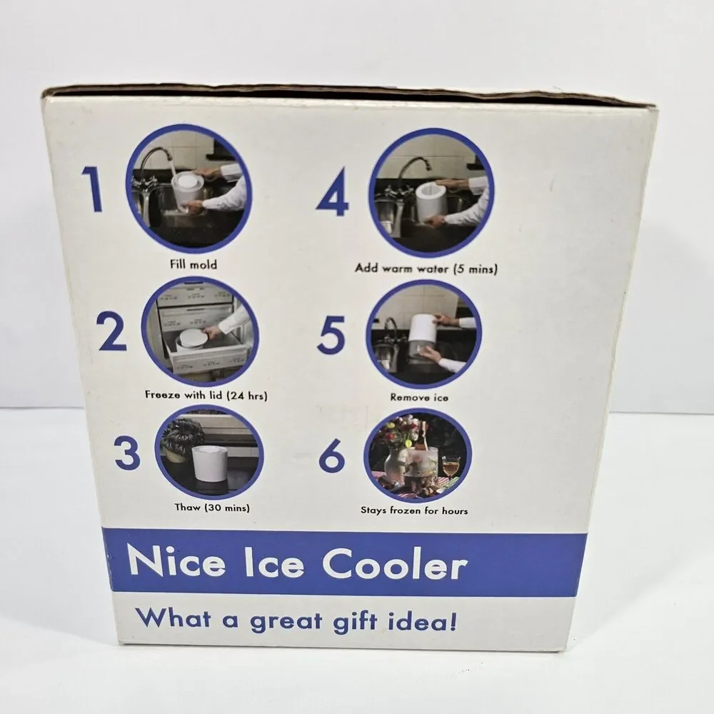 Nice Ice Norwegian Ice Cooler Mold Wine Bottle Chiller NIB